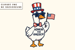Patriotic Goose Sublimation Design | 4th of July PNG Product Image 1