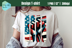 4th of july Sublimation T-shirt, Brush Stroke PNG Product Image 1
