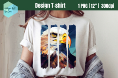 4th of july Sublimation T-shirt, Brush Stroke PNG Product Image 1