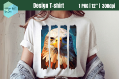 4th of july Sublimation T-shirt, Brush Stroke PNG Product Image 1
