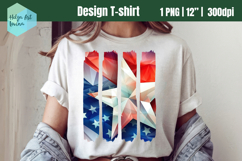 4th of july Sublimation T-shirt, Brush Stroke PNG Product Image 1
