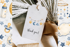 Moon &amp; Stars Baby Clipart Product Image 4