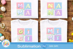 Grandma PNG | Mama Gigi Mimi Nana Floral Sublimation Product Image 1