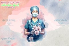 Nurse Watercolor Sublimation Clipart Product Image 5