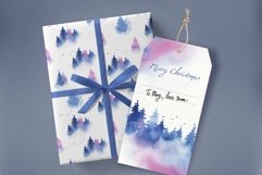 Christmas Printable Gift Tags. Watercolor Winter Landscape. Product Image 4