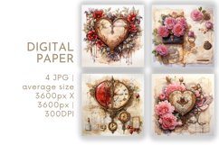 Valentines Digital Paper Product Image 1