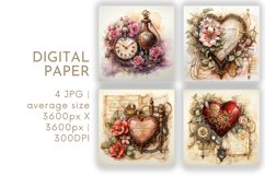 Valentines Digital Paper Product Image 1