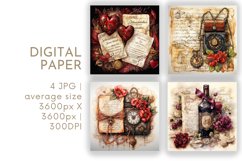 Valentines Digital Paper Product Image 1