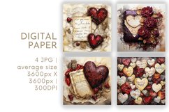 Valentines Digital Paper Product Image 1