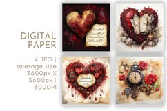 Valentines Digital Paper Product Image 1