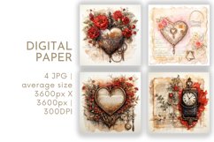 Valentines Digital Paper Product Image 1