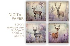 Lavender Stag Junk Journal Digital Paper JPG Product Image 1