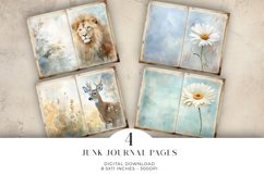 Watercolor Junk Journal Digital Paper Bi-fold Product Image 1