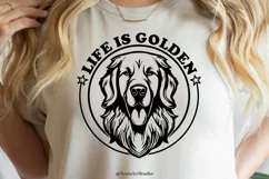 Life Is Golden Svg, Golden Retriever Svg, Cut Files Product Image 1