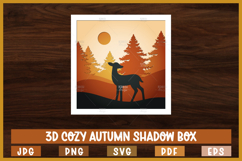 6 Autumn landscape shadow box ,Autumn Paper cut Product Image 5