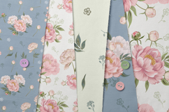 Pink peony vector patterns Product Image 4