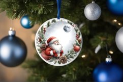 Watercolor Winter Scene with Santa and Mountains PNG Product Image 4