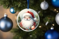 Winter Santa Round Sublimation PNG Product Image 1