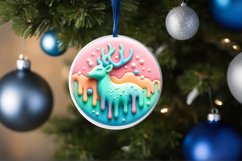 Pastell 3D Christmas Deer PNG Product Image 4