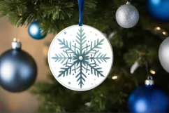Round Christmas Ornament Sublimation|Clipart Product Image 3
