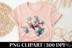 Abstract Pastel Azalea with Golden Insertions, PNG Product Image 5