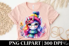 Vibrant Unicorn Winter PNG Product Image 4