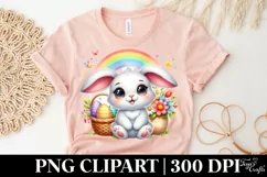 Easter Bunny Egg Flower, Clipart |T-shirt, Mug PNG Product Image 5