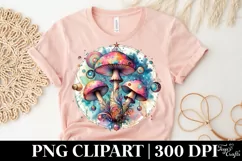 Vibrant Celestial Mushroom for Tarot, PNG Product Image 1