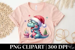 Dumb Unicorn with Santa Hat PNG Product Image 5