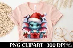 Angry Baby Dragon Christmas PNG Product Image 5