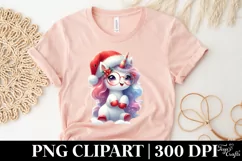 Excited Unicorn Winter PNG Product Image 4