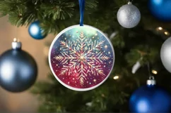 Round Christmas Ornament Sublimation|Clipart Product Image 3
