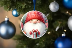 Christmas Gnome Winter Round Sublimation PNG Product Image 4