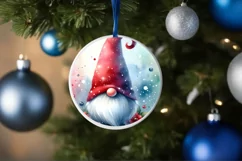 Christmas Gnome Winter Round Sublimation PNG Product Image 4