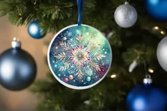 Round Christmas Ornament Sublimation|Clipart Product Image 1