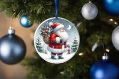 Winter Santa Round Sublimation PNG Product Image 1