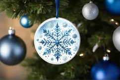 Round Christmas Ornament Sublimation|Clipart Product Image 3