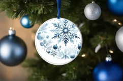 Round Christmas Ornament Sublimation|Clipart Product Image 1
