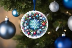 Round Christmas Ornament Sublimation|Clipart Product Image 3