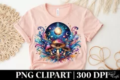Vibrant Magical Celestial Mushroom Tarot PNG Product Image 4