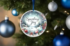Colorful Pastel Christmas Winter Scene with Sparkling Joy Product Image 4