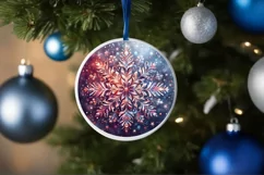 Round Christmas Ornament Sublimation|Clipart Product Image 3