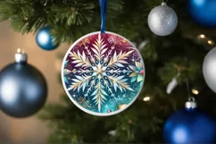 Round Christmas Ornament Sublimation|Clipart Product Image 1