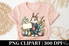 Retro Easter Bunny Clipart |T-shirt, Mug, Tumbler Product Image 5