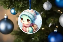 Cute Baby Turtle Winter Clothes Cloud PNG Product Image 4
