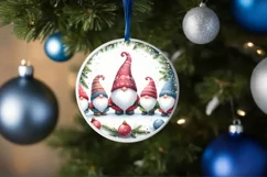Winter Gnomes Round Ornament PNG Product Image 4