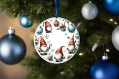 Winter Gnomes Round Ornament PNG Product Image 1