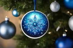 Round Christmas Ornament Sublimation|Clipart Product Image 1