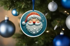 Christmas Round Cute Ornament Sublimation Product Image 4