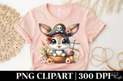 Easter Pirate Bunny Egg Flower, Clipart |T-shirt, Mug PNG Product Image 4